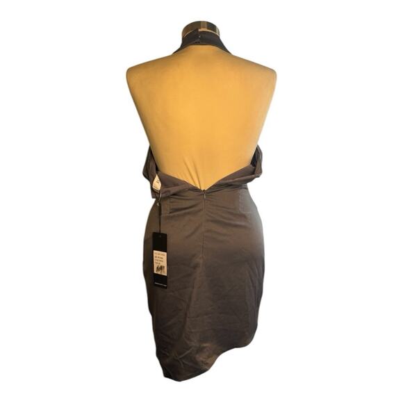 Revolve Elliatt Gray Halter Asymmetrical Dress - Picture 5 of 9